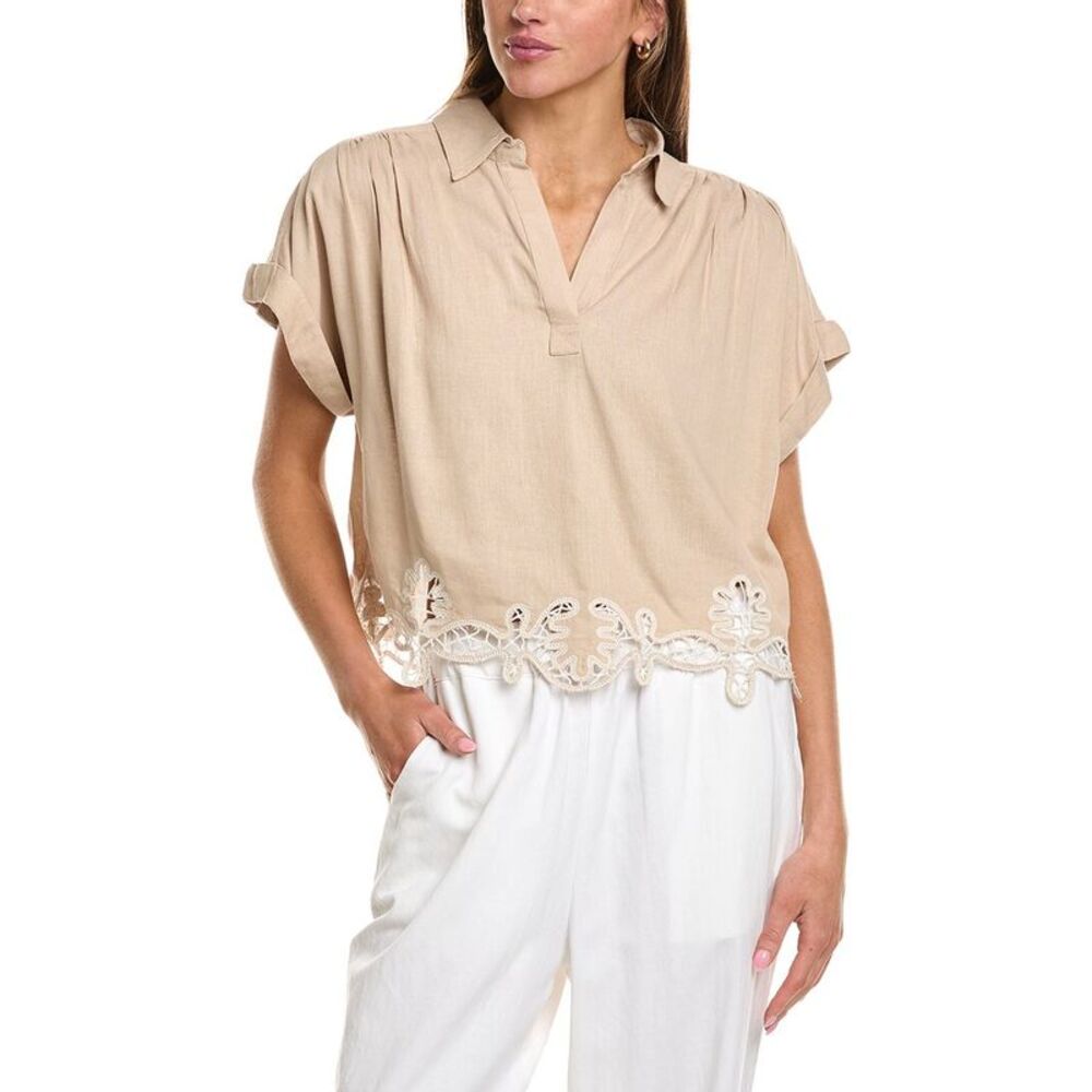 1.State Womens Collared Blouse